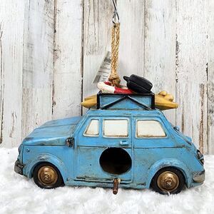 Surfer Car Blue Birdhouse